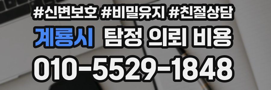 계룡시 탐정 의뢰 비용