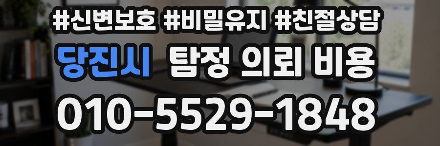 당진시 탐정 의뢰 비용