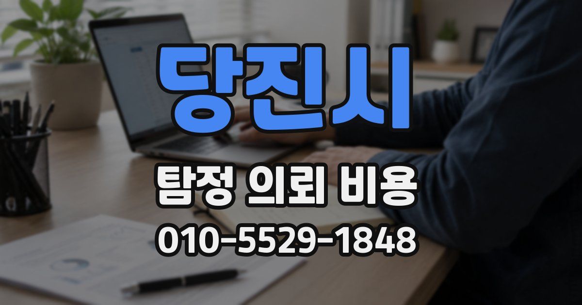 당진시 탐정 의뢰 비용
