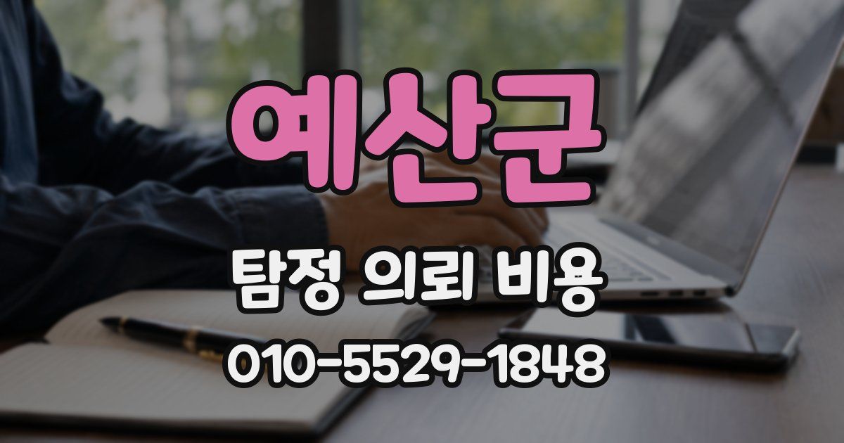 예산군 탐정 의뢰 비용