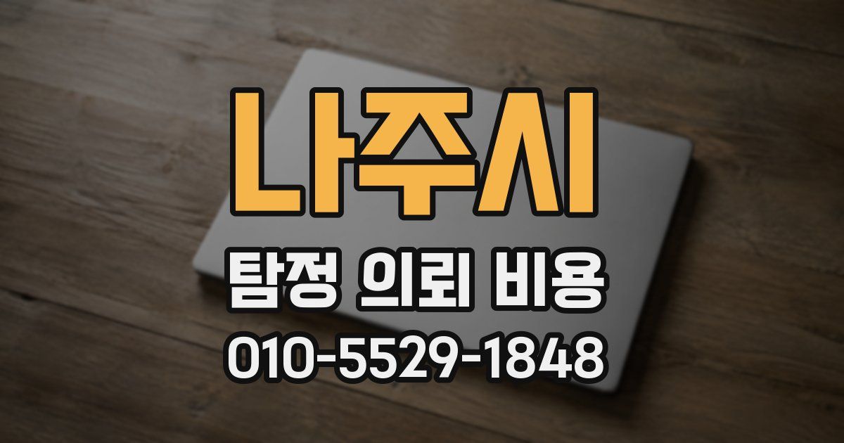 나주시 탐정 의뢰 비용