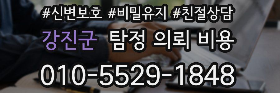 강진군 탐정 의뢰 비용