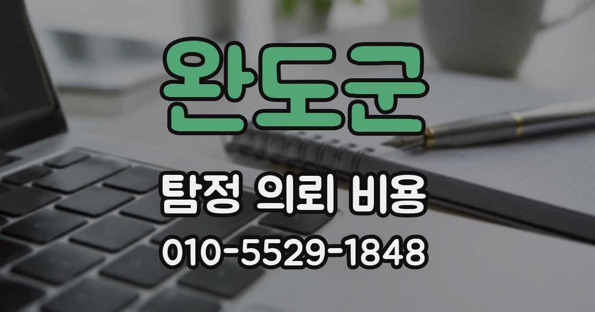 완도군 탐정 의뢰 비용