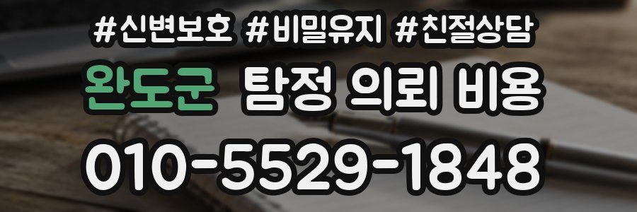 완도군 탐정 의뢰 비용