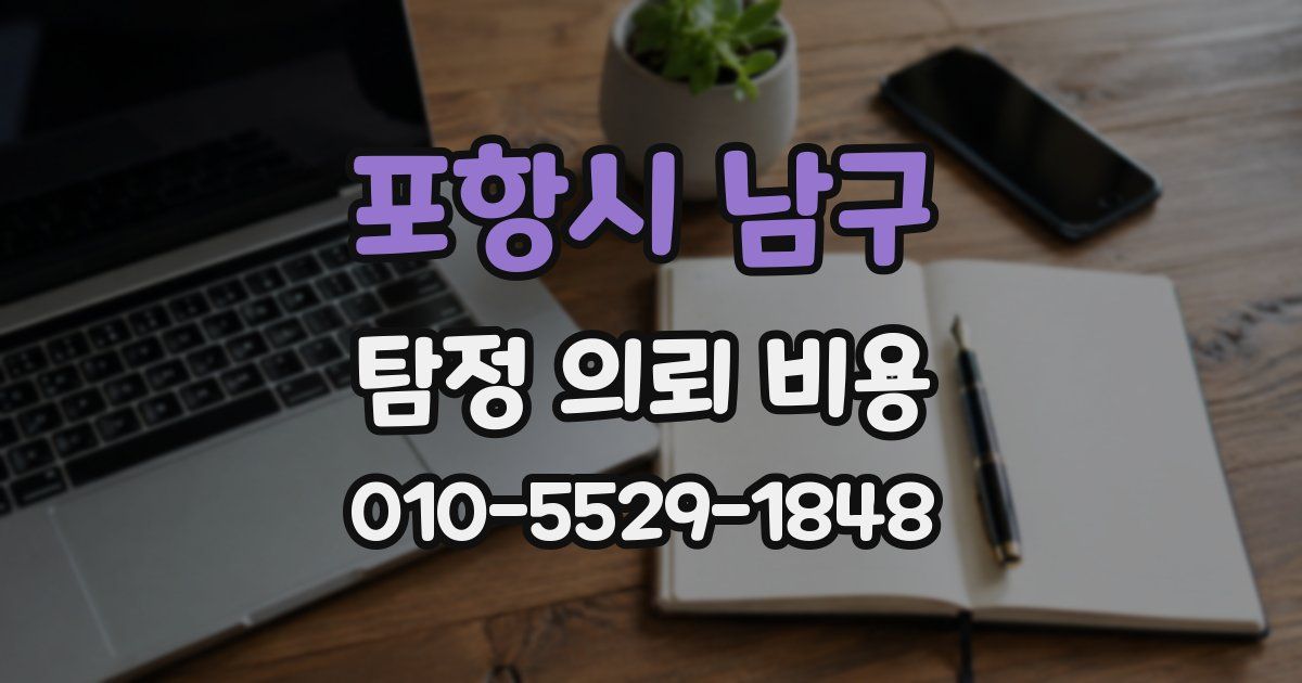 포항시 남구 탐정 의뢰 비용