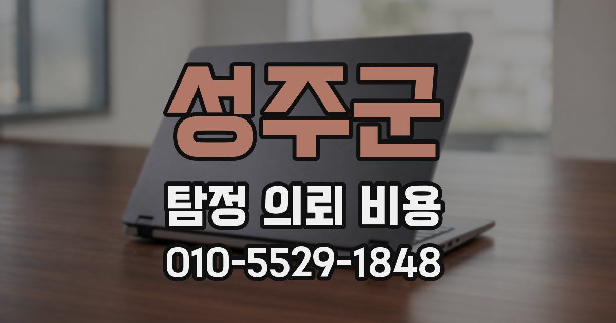 성주군 탐정 의뢰 비용