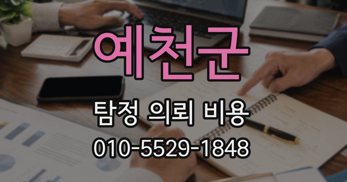 예천군 탐정 의뢰 비용