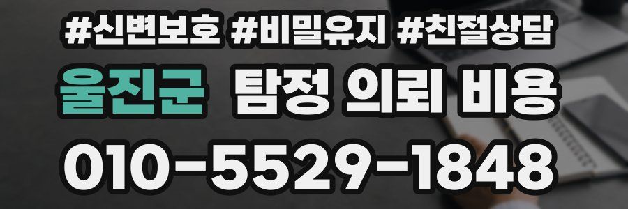 울진군 탐정 의뢰 비용