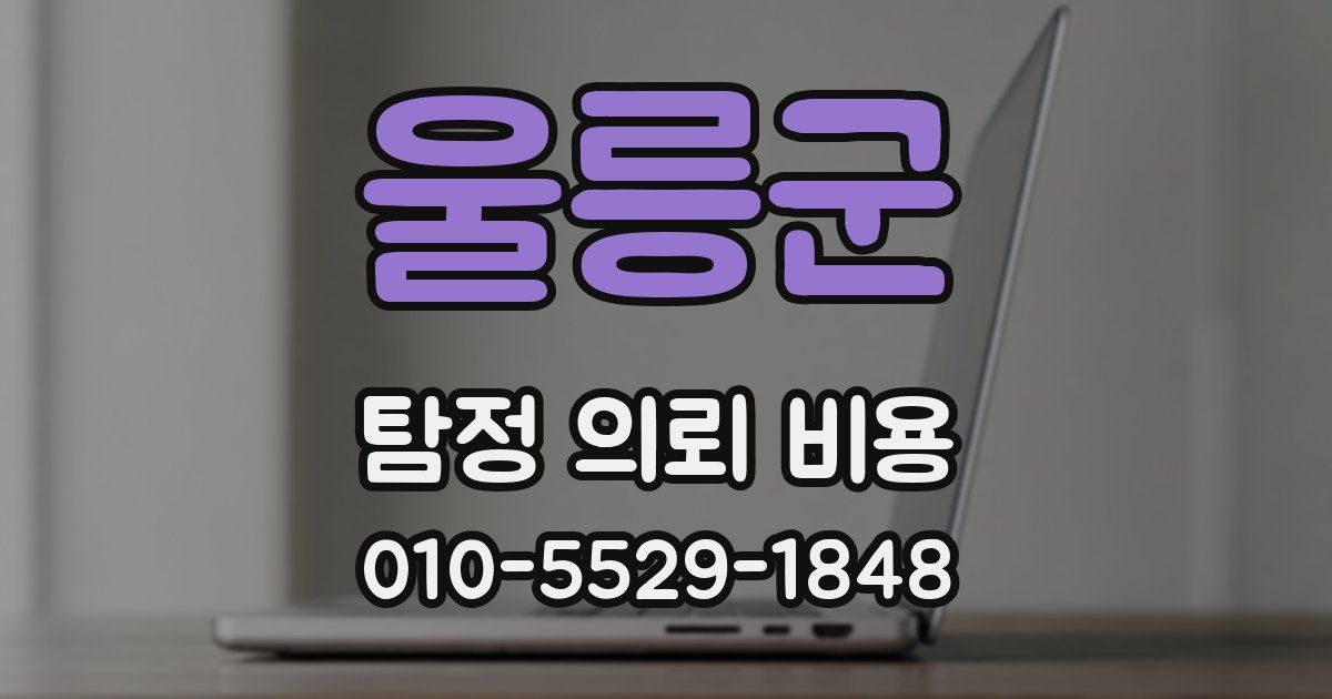 울릉군 탐정 의뢰 비용