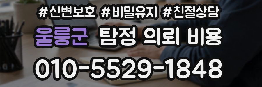 울릉군 탐정 의뢰 비용
