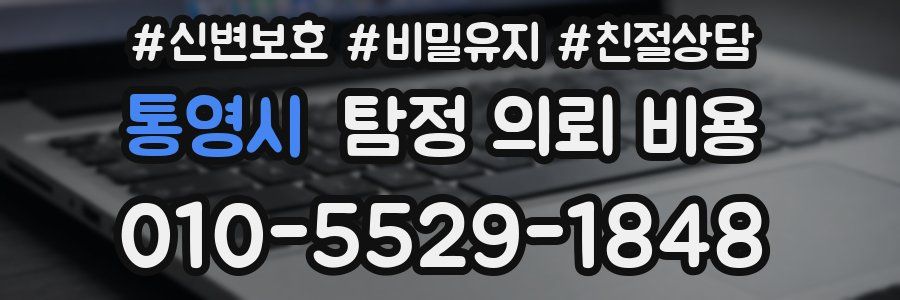 통영시 탐정 의뢰 비용