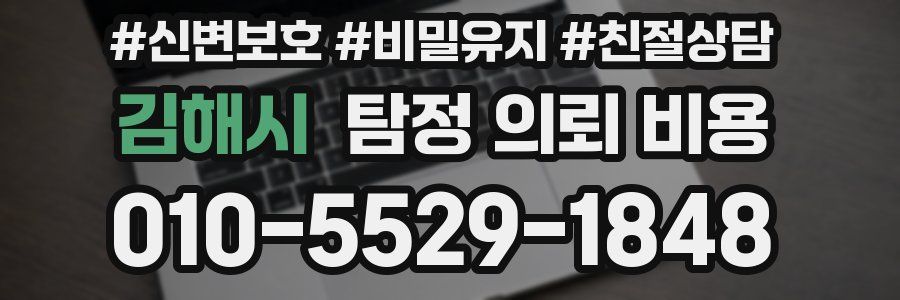 김해시 탐정 의뢰 비용