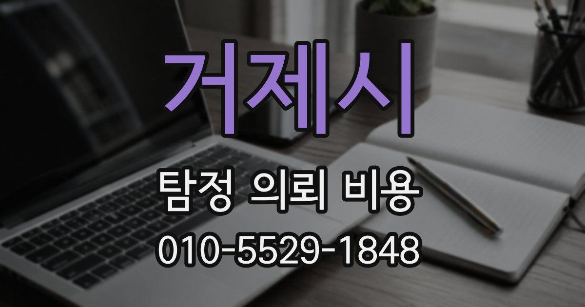거제시 탐정 의뢰 비용
