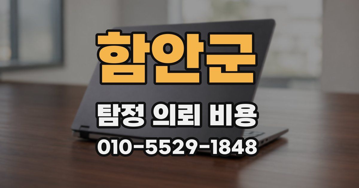 함안군 탐정 의뢰 비용