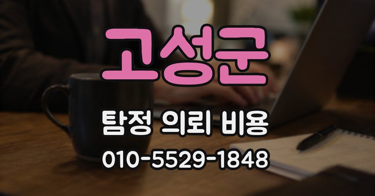 고성군 탐정 의뢰 비용