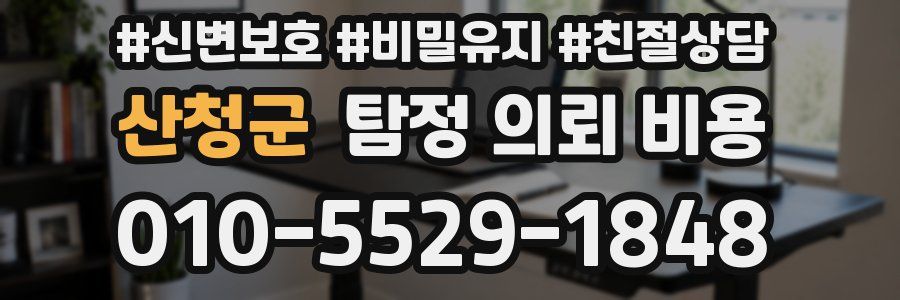 산청군 탐정 의뢰 비용