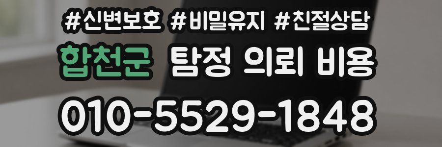 합천군 탐정 의뢰 비용