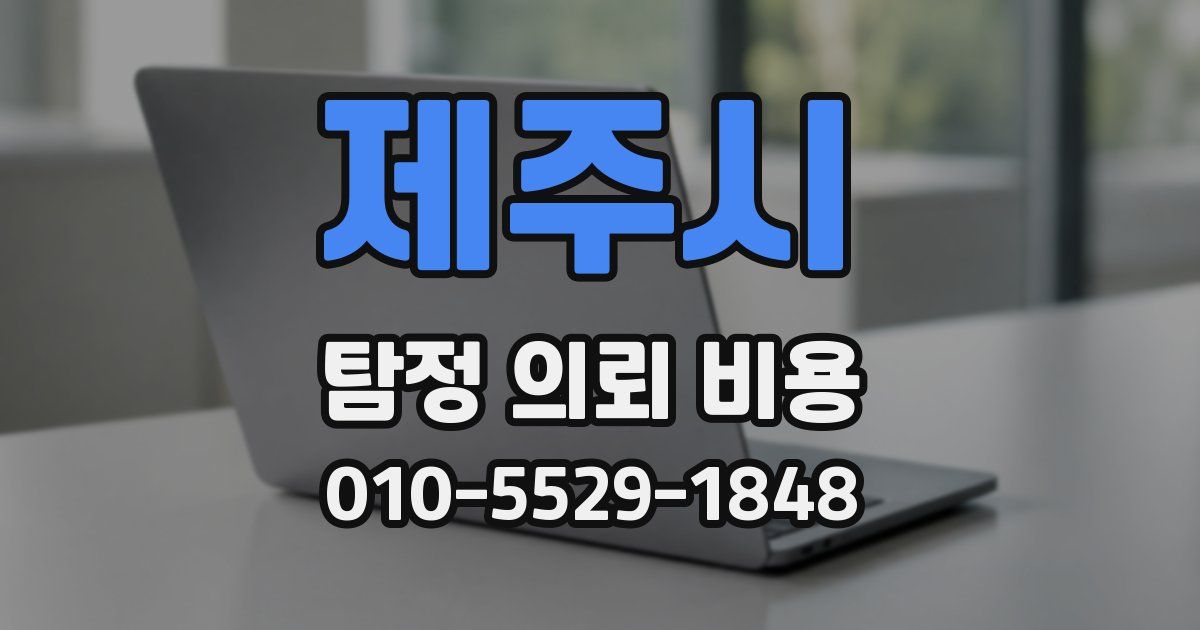 제주시 탐정 의뢰 비용