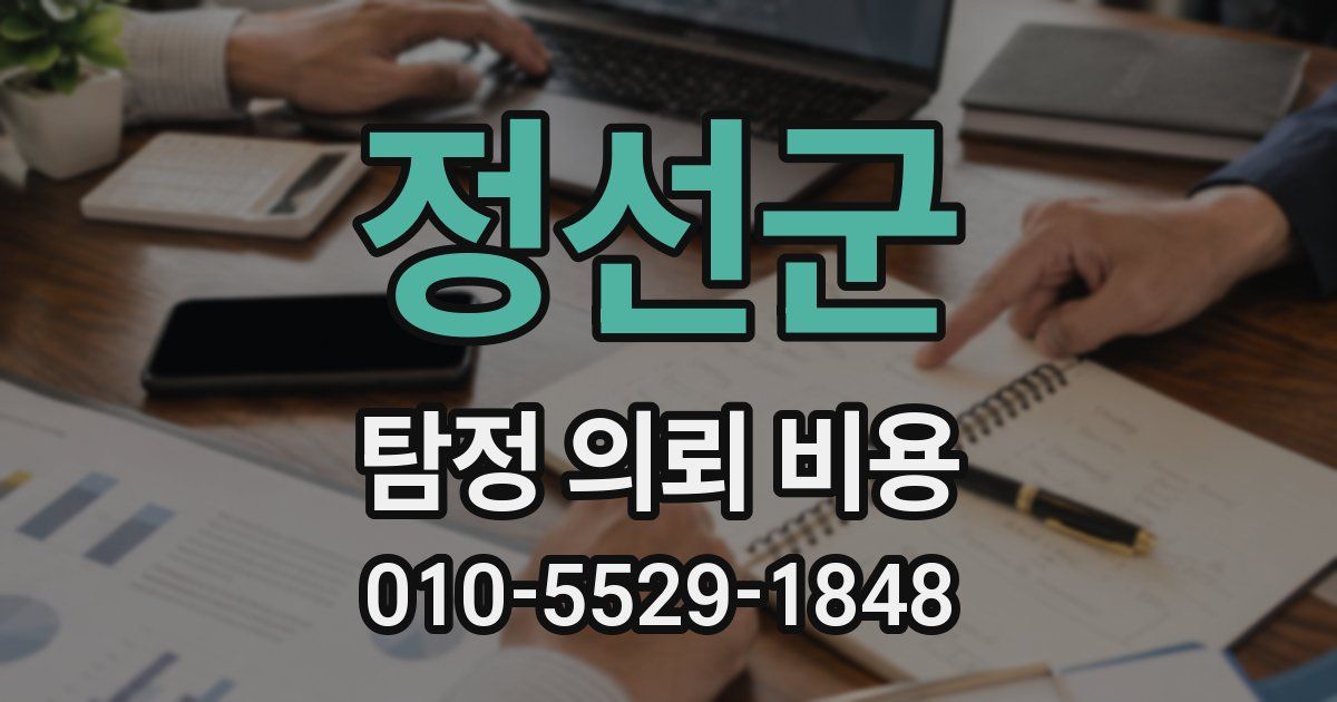 정선군 탐정 의뢰 비용