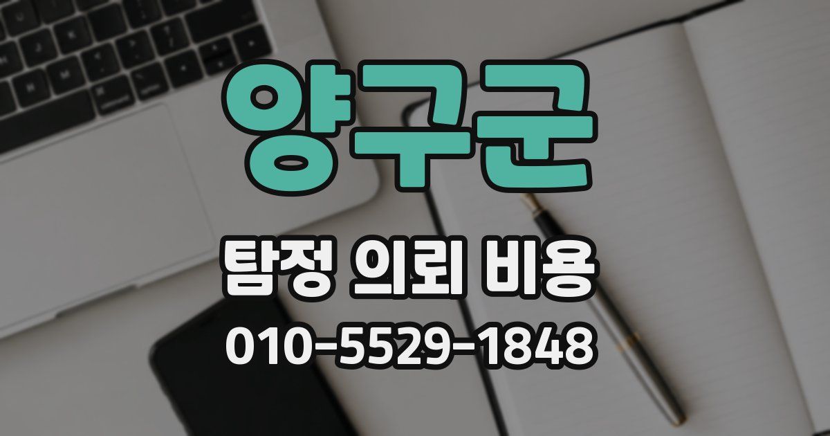 양구군 탐정 의뢰 비용