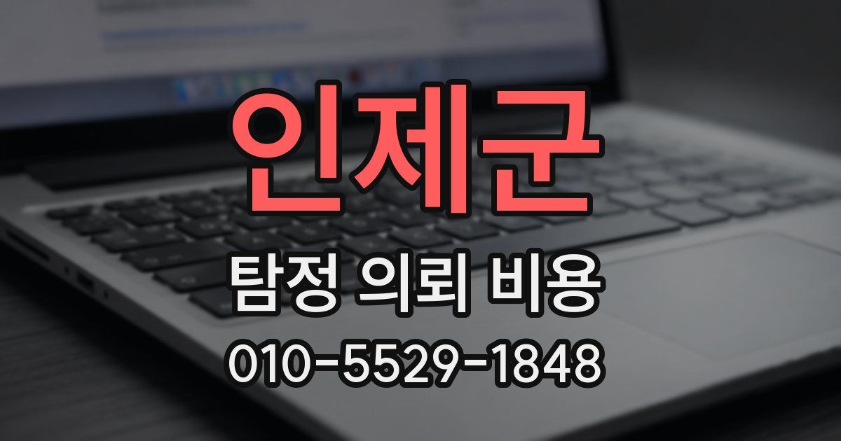 인제군 탐정 의뢰 비용