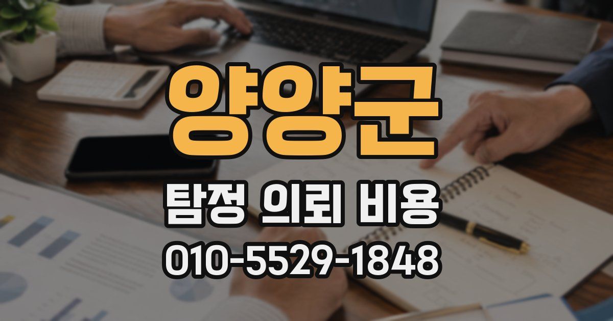 양양군 탐정 의뢰 비용