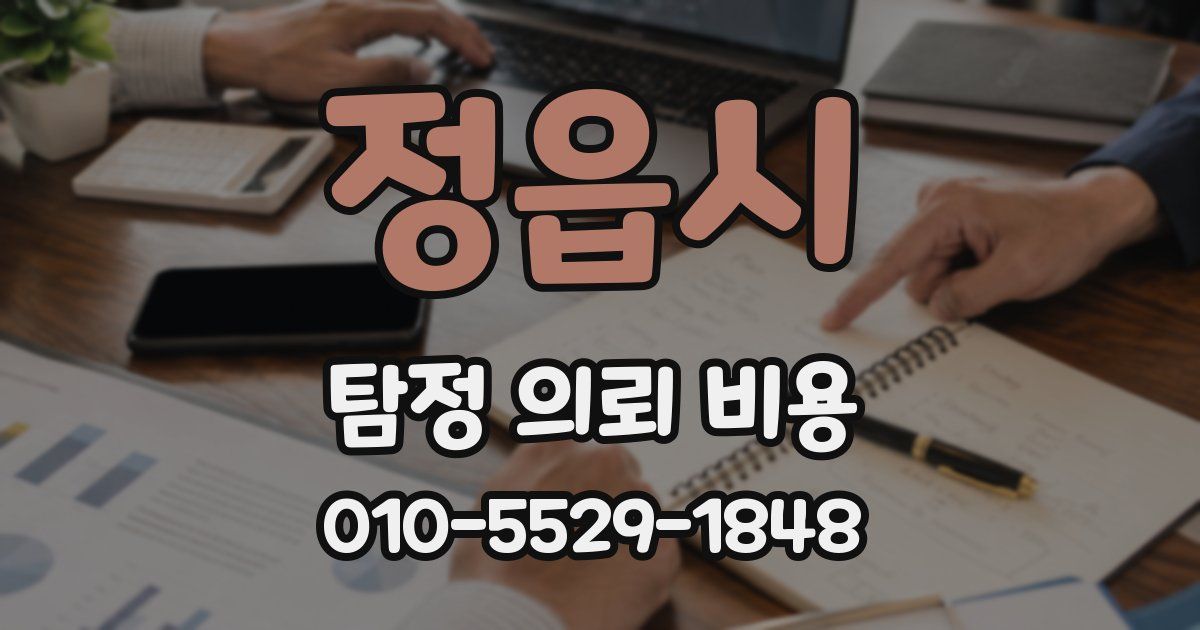 정읍시 탐정 의뢰 비용