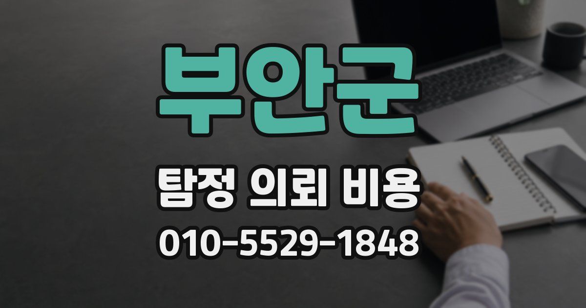 부안군 탐정 의뢰 비용