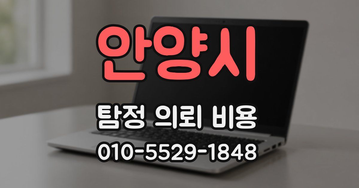 안양시 탐정 의뢰 비용