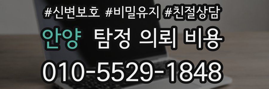 안양 탐정 의뢰 비용