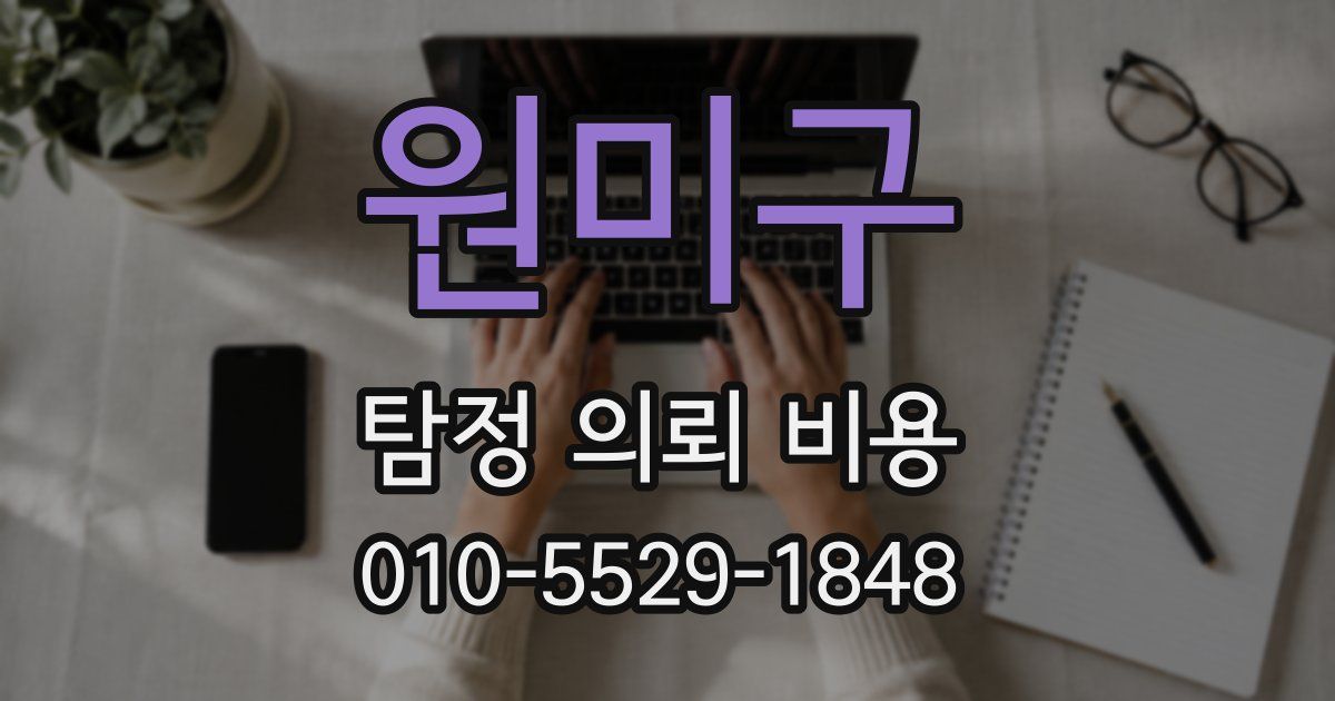 원미구 탐정 의뢰 비용