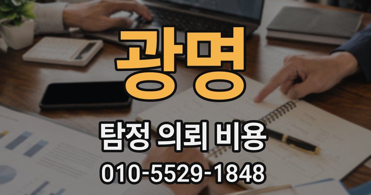 광명 탐정 의뢰 비용