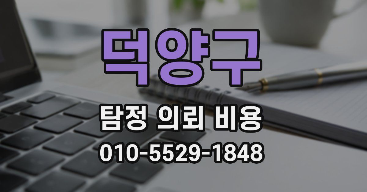 덕양구 탐정 의뢰 비용