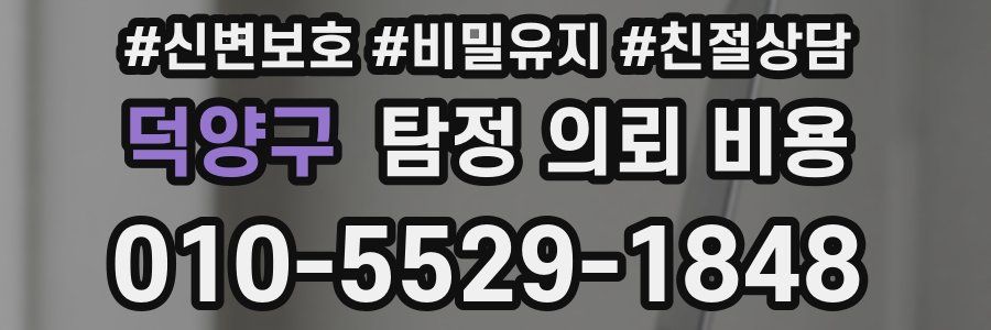덕양구 탐정 의뢰 비용