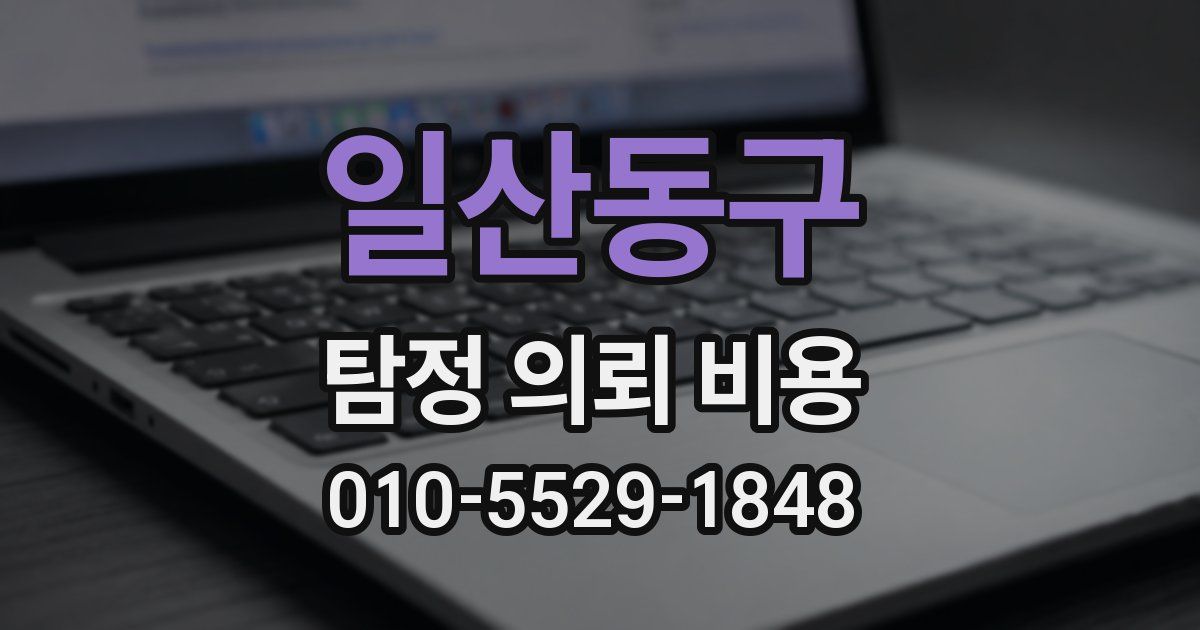 일산동구 탐정 의뢰 비용