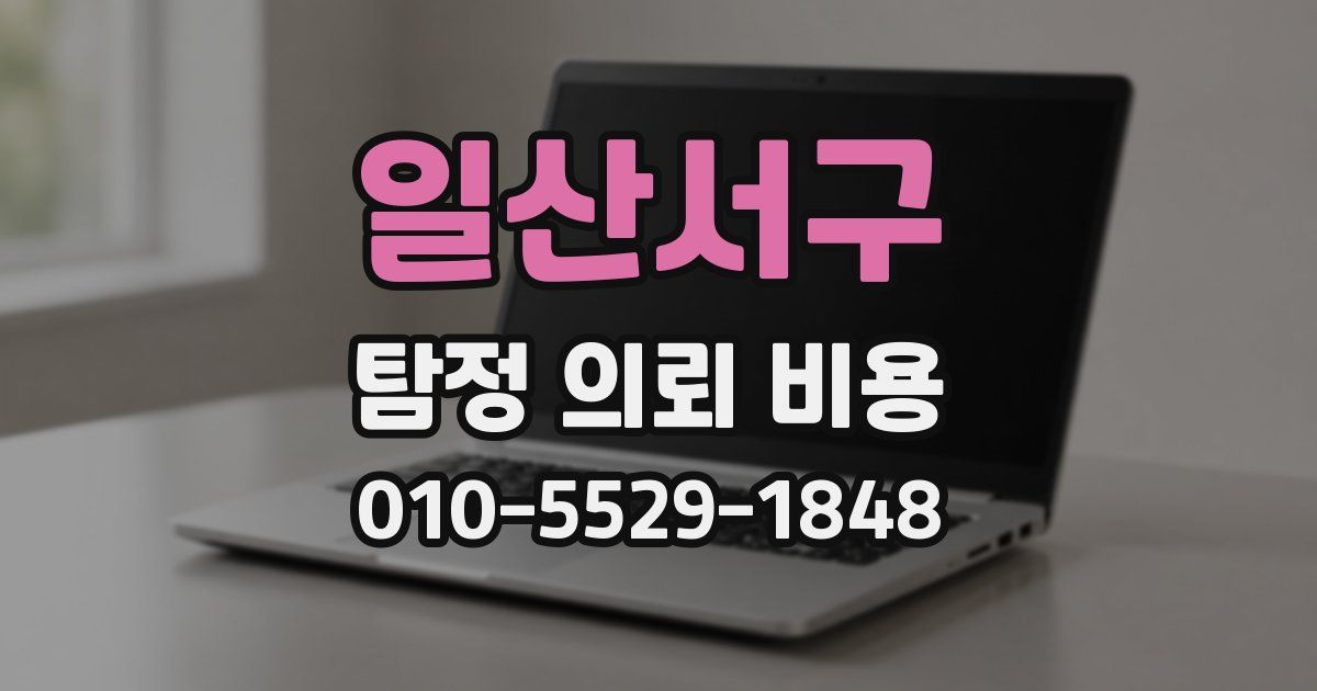 일산서구 탐정 의뢰 비용