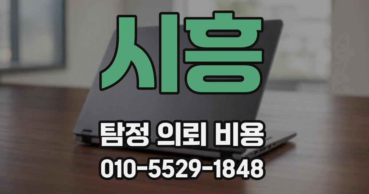 시흥 탐정 의뢰 비용