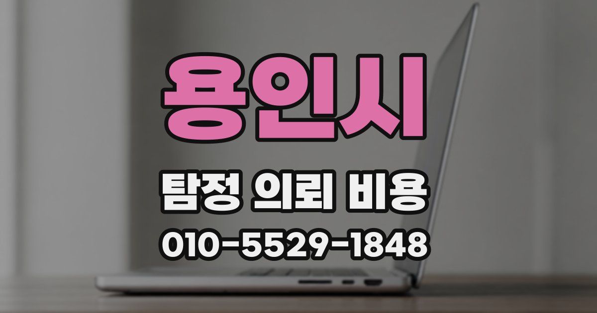 용인시 탐정 의뢰 비용