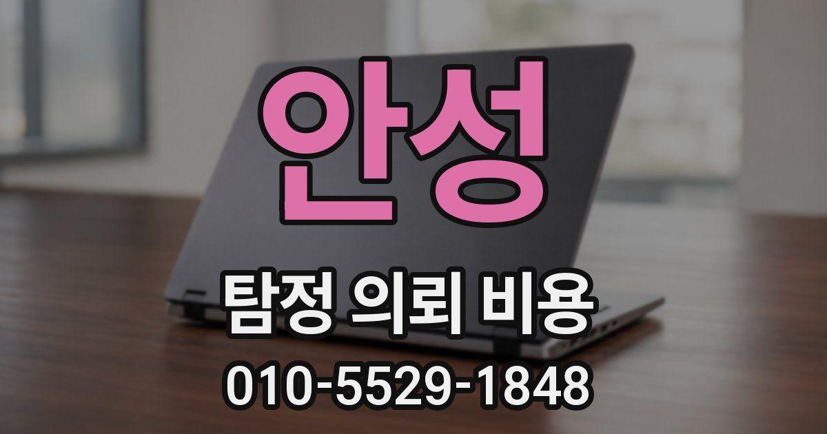 안성 탐정 의뢰 비용