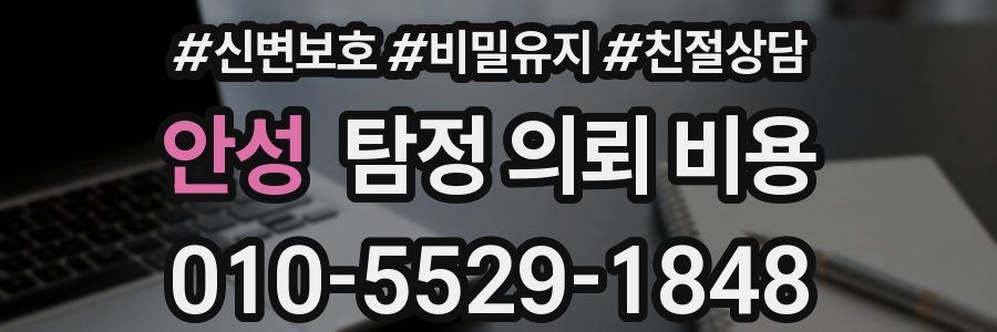 안성 탐정 의뢰 비용