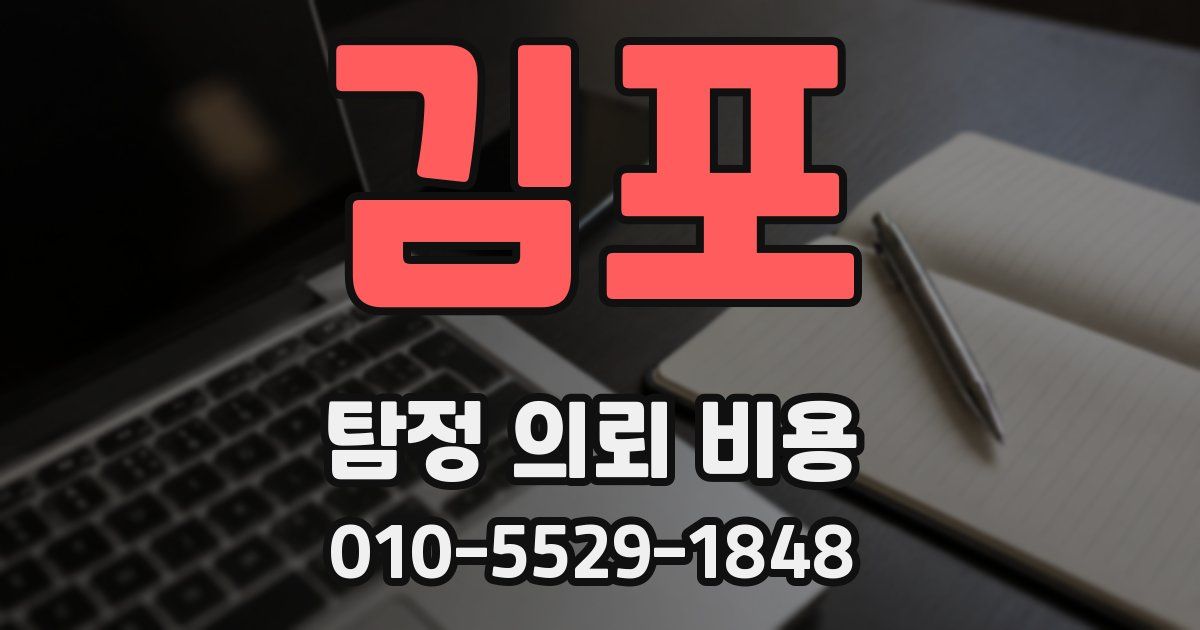 김포 탐정 의뢰 비용