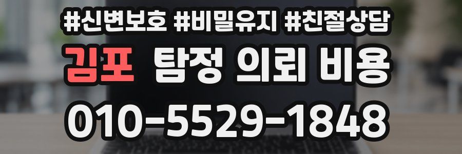 김포 탐정 의뢰 비용