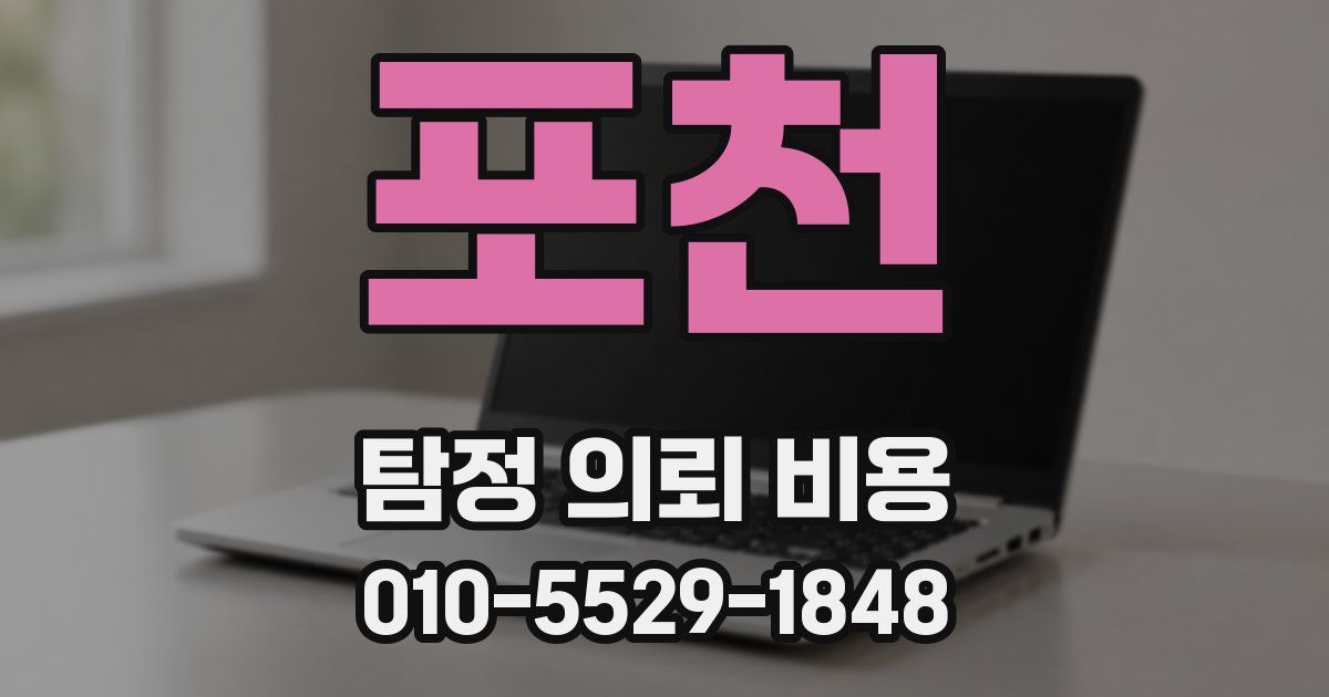 포천 탐정 의뢰 비용