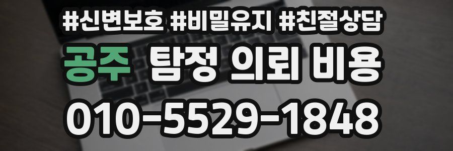 공주 탐정 의뢰 비용
