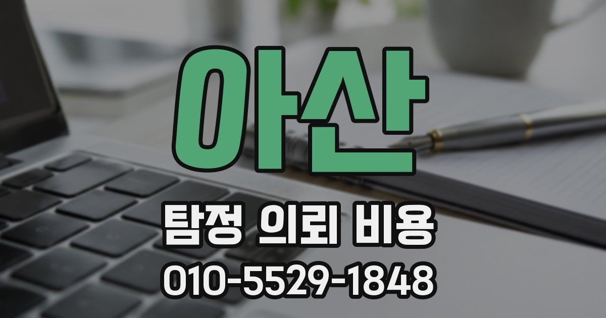 아산 탐정 의뢰 비용