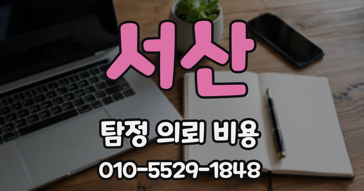 서산 탐정 의뢰 비용
