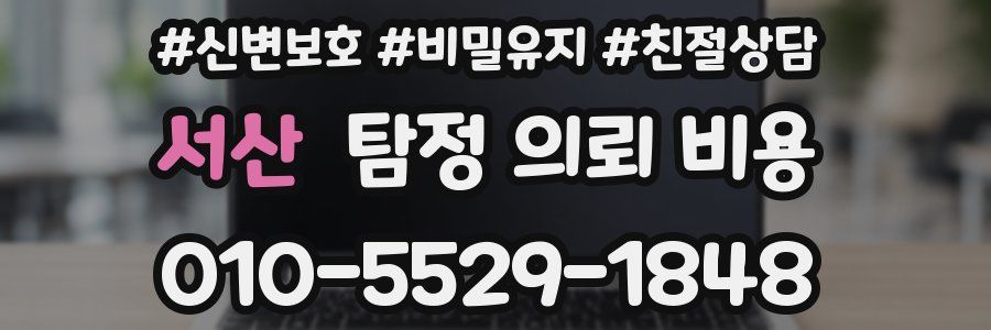 서산 탐정 의뢰 비용
