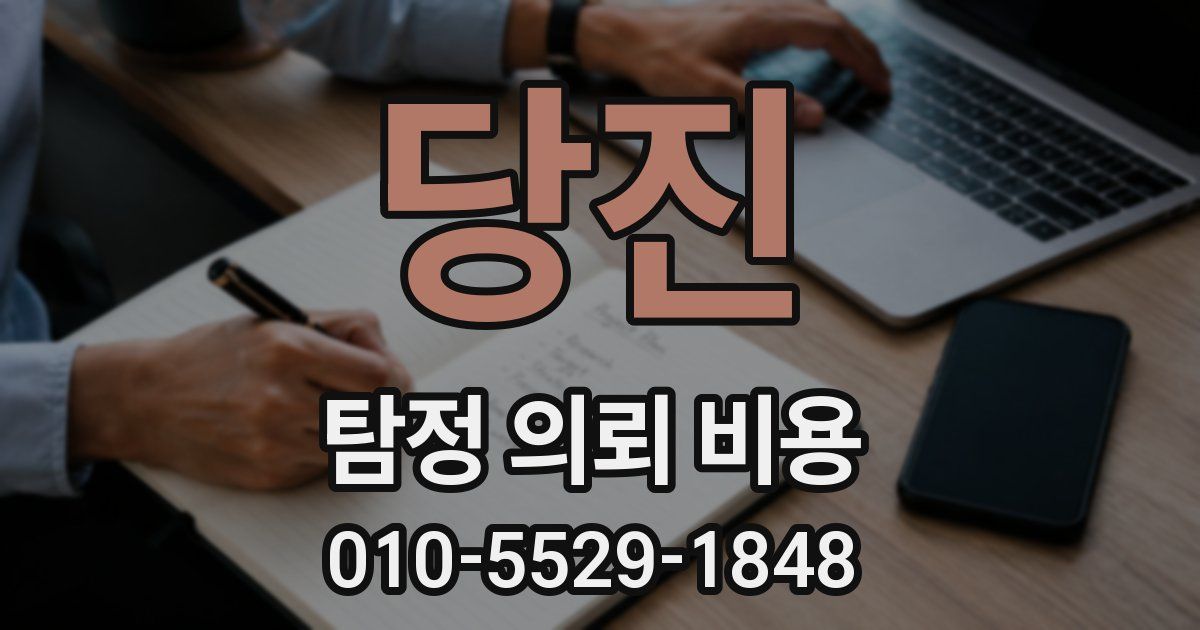당진 탐정 의뢰 비용