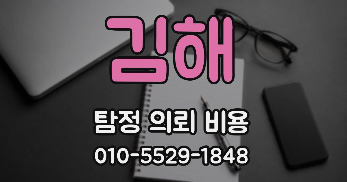 김해 탐정 의뢰 비용