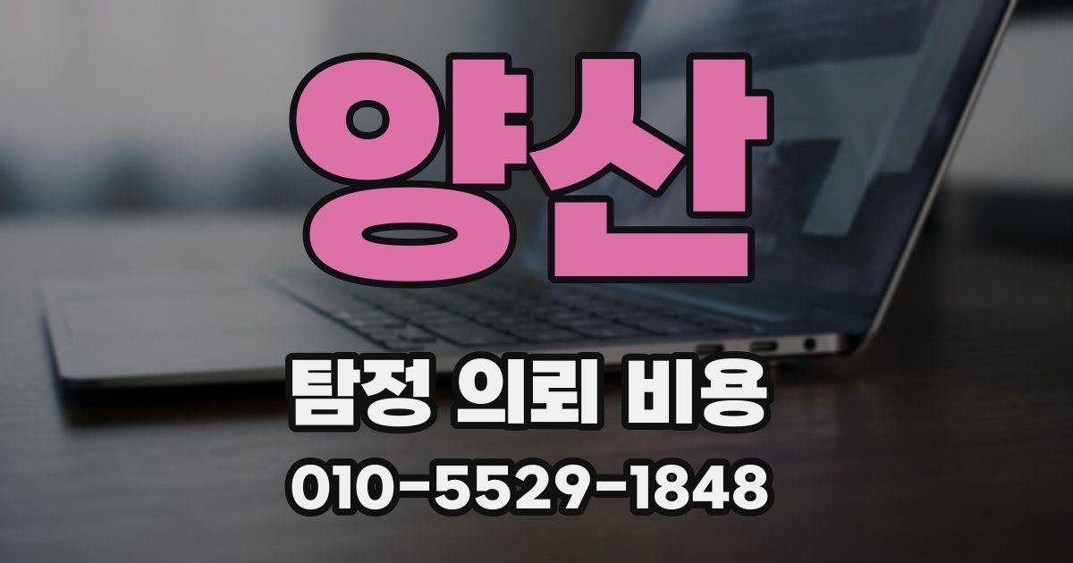 양산 탐정 의뢰 비용
